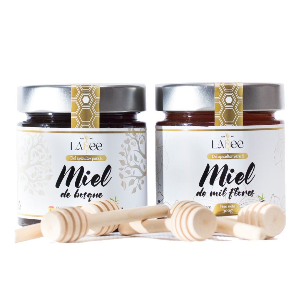 pack degustación miel natural de bosque y mil flores