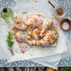 pollo con miel natural y limón